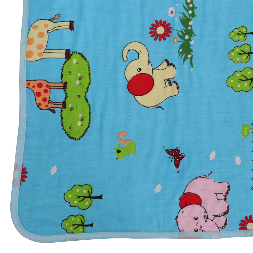 Infant Baby Cotton Waterproof Urine Mat Nappy Cover Changing Pad Blue
