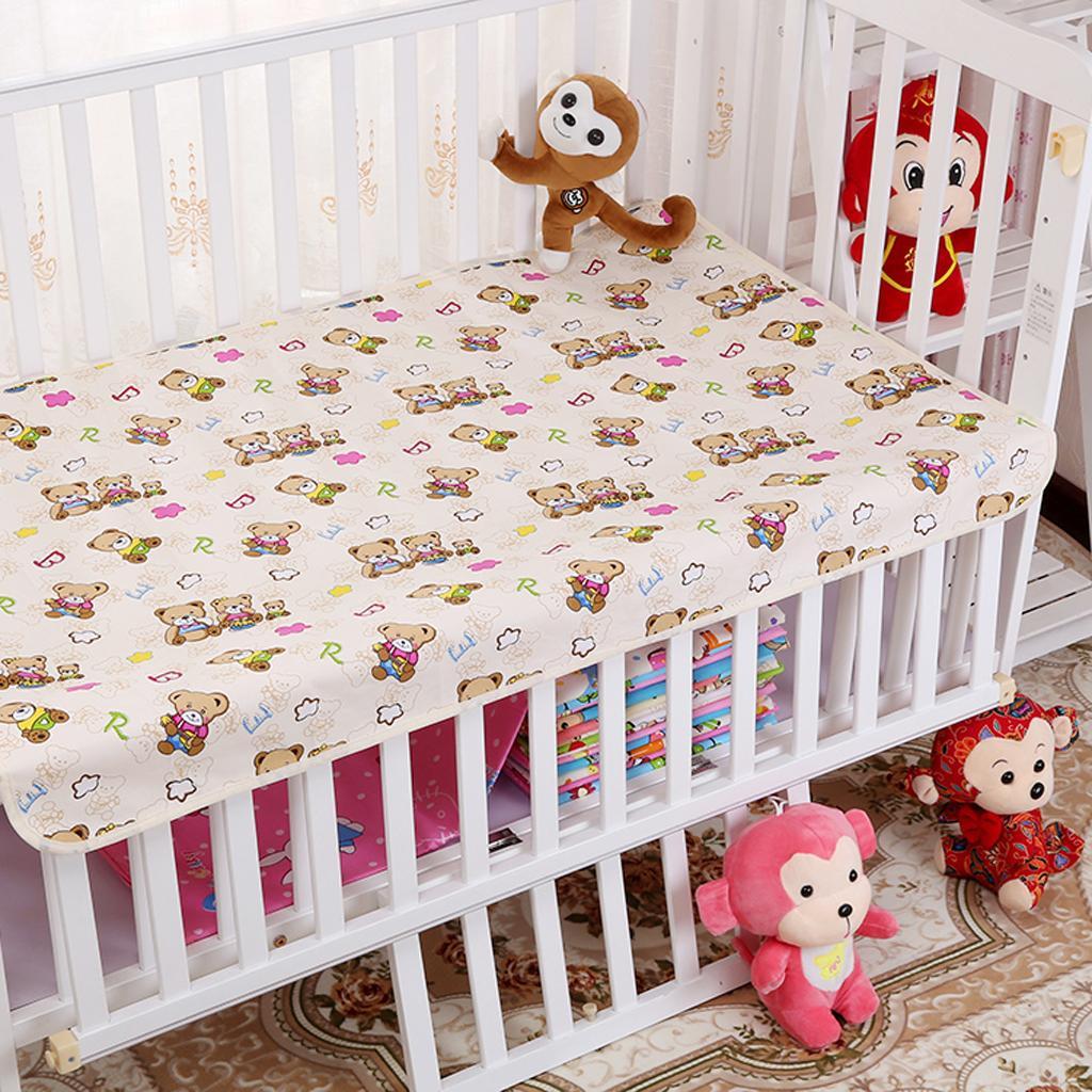 Infant Baby Cotton Waterproof Urine Mat Nappy Cover Changing Pad Bear
