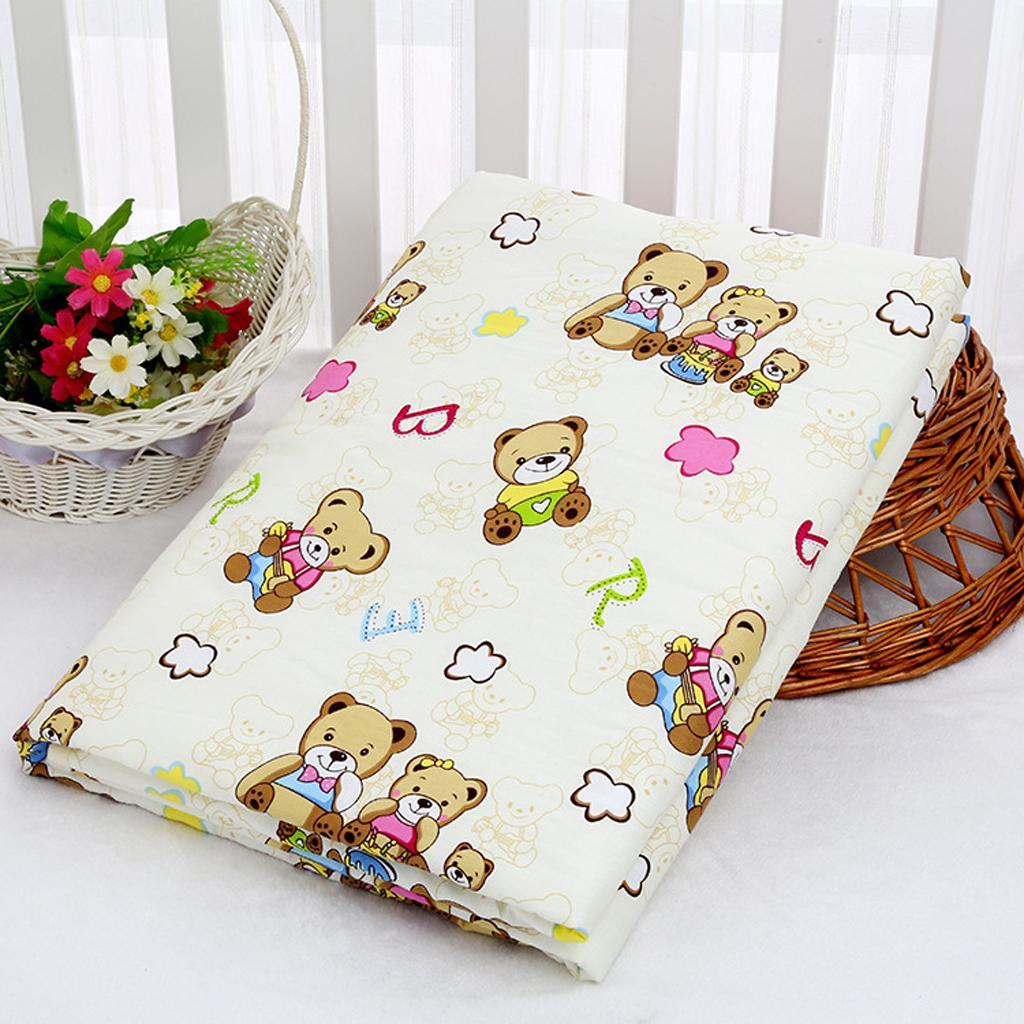 Infant Baby Cotton Waterproof Urine Mat Nappy Cover Changing Pad Bear