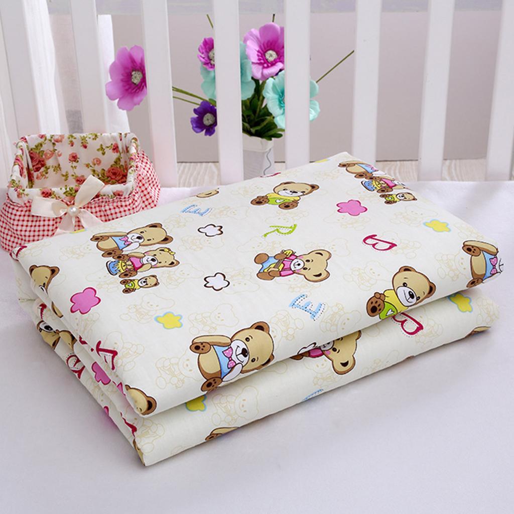 Infant Baby Cotton Waterproof Urine Mat Nappy Cover Changing Pad Bear
