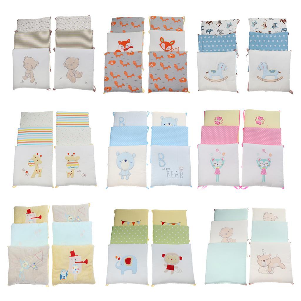 6PCs Baby Crib Bumper Cotton Infant Bed Cot Protector Bear