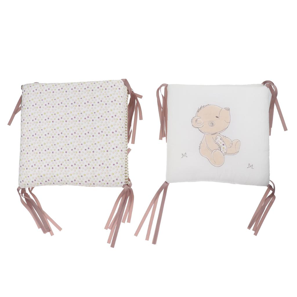 6PCs Baby Crib Bumper Cotton Infant Bed Cot Protector Bear