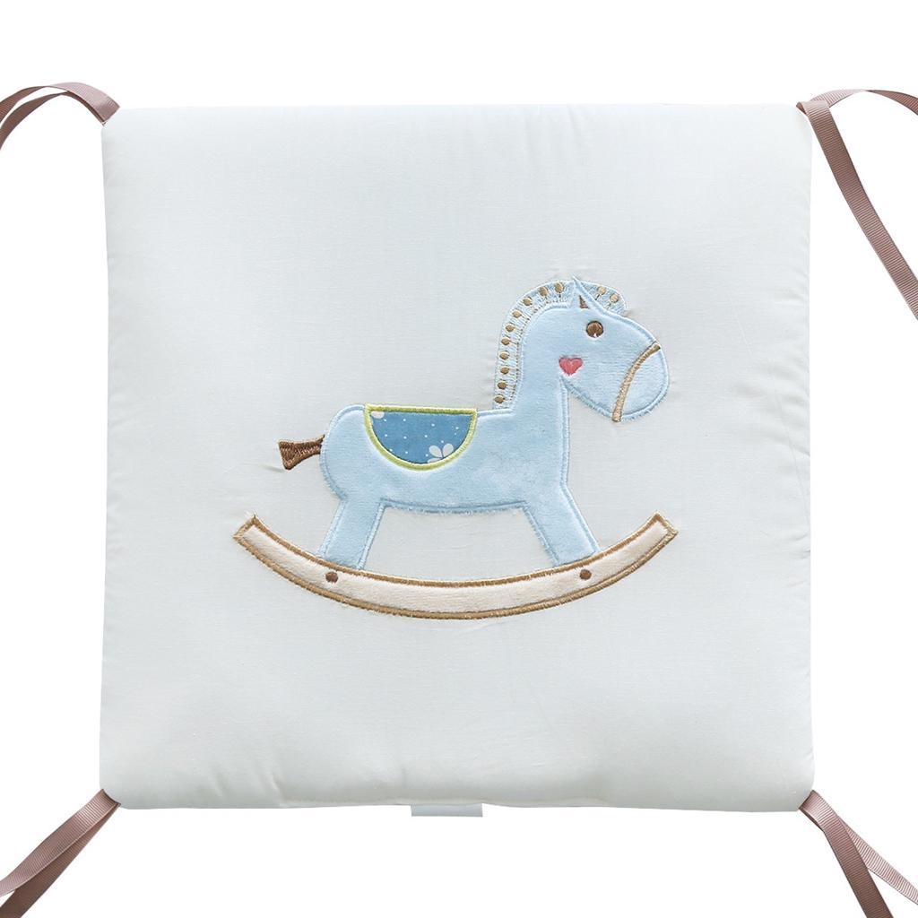 6PCs Baby Crib Bumper Cotton Infant Bed Cot Protector Horse