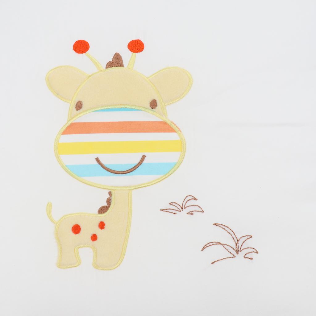 6PCs Baby Crib Bumper Cotton Infant Bed Cot Protector Giraffe