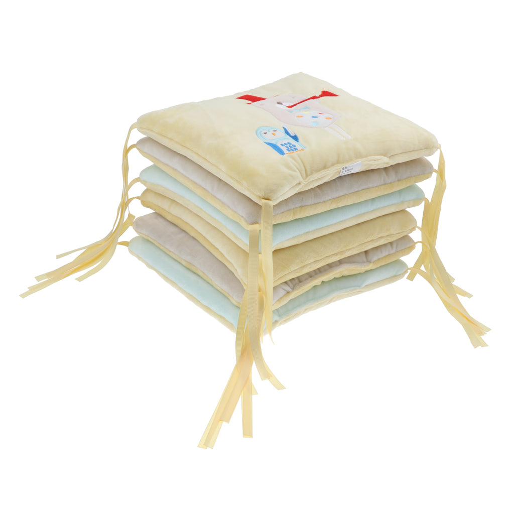 6PCs Baby Crib Bumper Cotton Infant Bed Cot Protector Musical