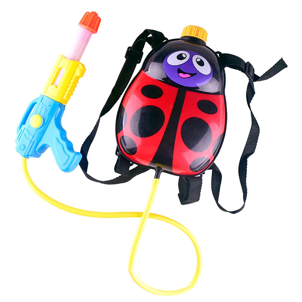Cute Children's Toy Pull-Type Pneumatic Backpack Water Toy Lady beetle
