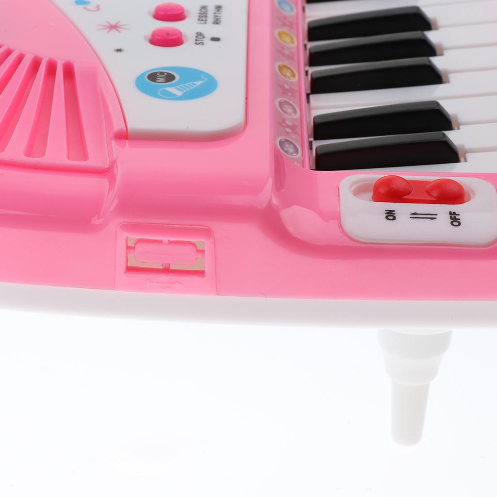 37 Keys Plastic Electronic Organ Keyboard Kit With Microphone, Kids Toddler Early Musical Toy Gift