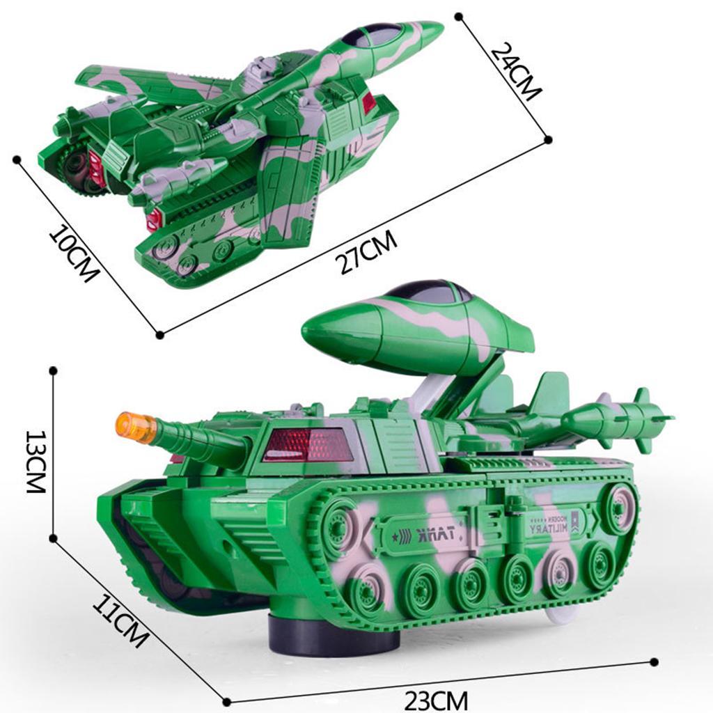 Battle Tank Transformer Toy with Light and Sound Creative Tank Gift for Kids