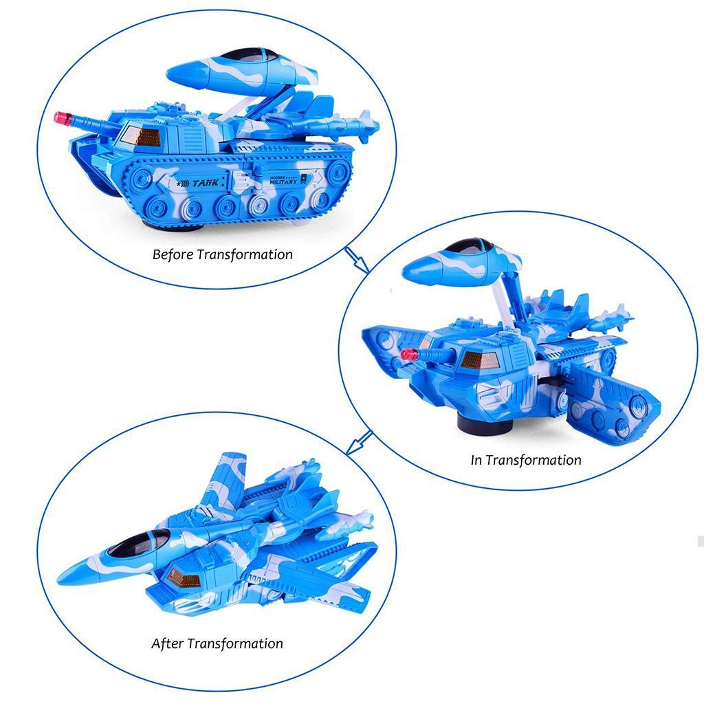 Battle Tank Transformer Toy with Light and Sound Creative Tank Gift for Kids