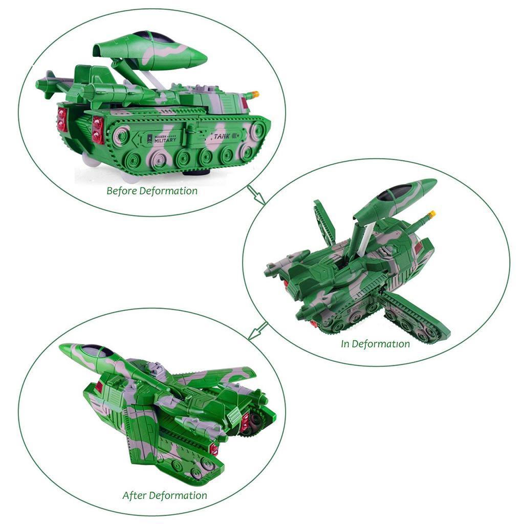 Battle Tank Transformer Toy with Light and Sound Creative Tank Gift for Kids