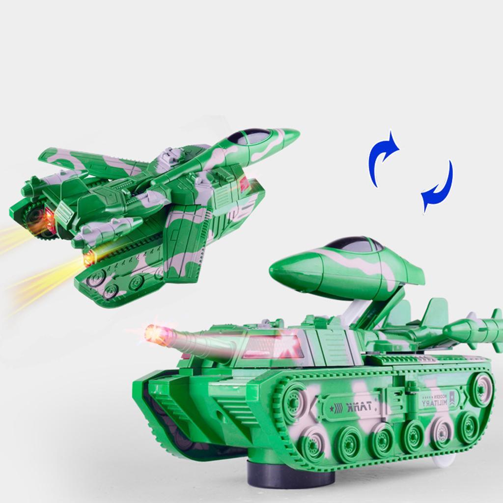 Battle Tank Transformer Toy with Light and Sound Creative Tank Gift for Kids