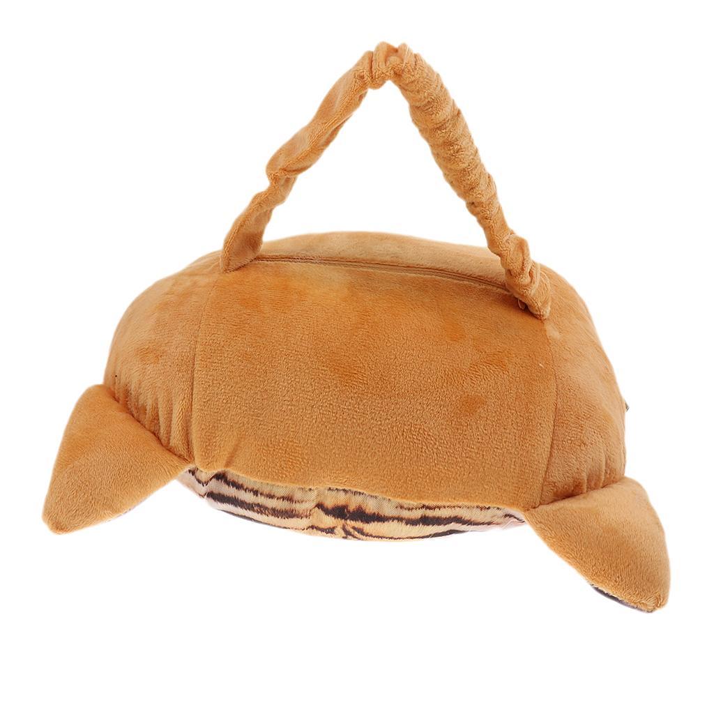 Car Seat Neck Pillow Cartoon Animal Pillow with Charcoal Bag Tiger