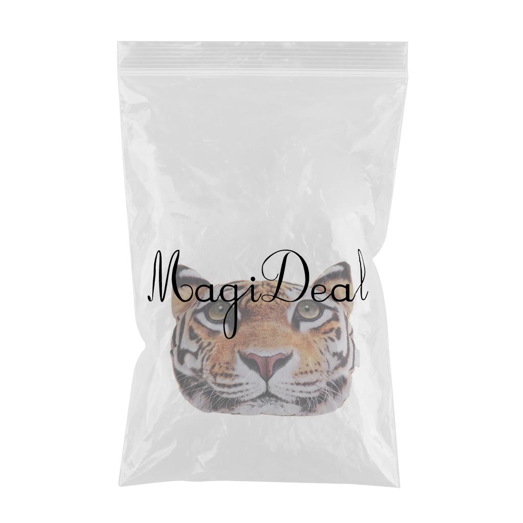 Car Seat Neck Pillow Cartoon Animal Pillow with Charcoal Bag Tiger