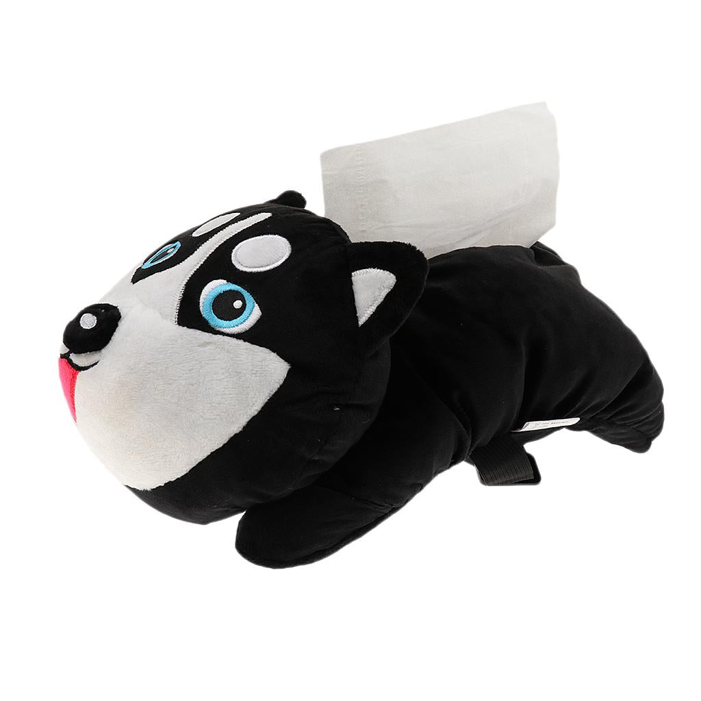Multifunctional Car Armrest Box Cartoon Toy Tissue Box Dog- 1