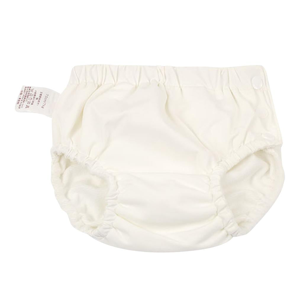 Baby Swim Diaper Reusable Absorbent Washable Nappies White (for5-10KG)