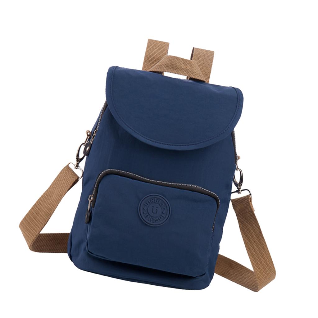 Double Shoulder Light Mummy Bag Multifunctional Baby Bag Navy blue
