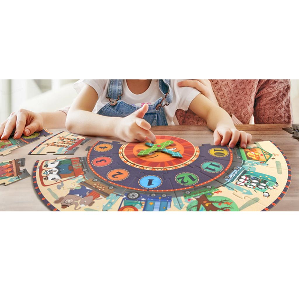 Kids Puzzle Digital Clock Cognitive Puzzle Educational Toy Gift