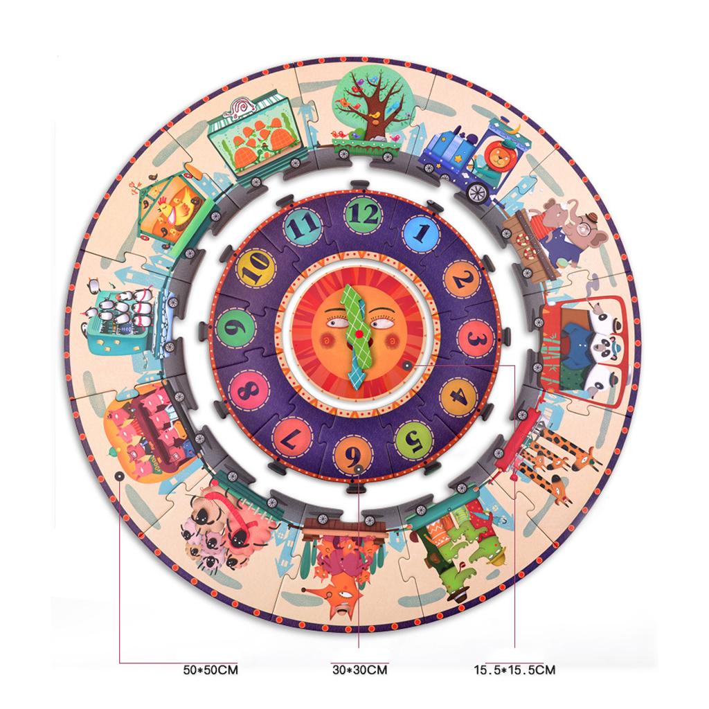 Kids Puzzle Digital Clock Cognitive Puzzle Educational Toy Gift