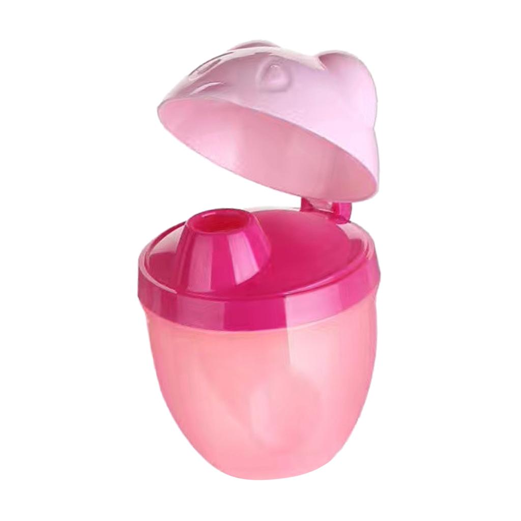 Baby Removable Milk Powder Cartoon Bear Box Snack Containers for Kids Pink