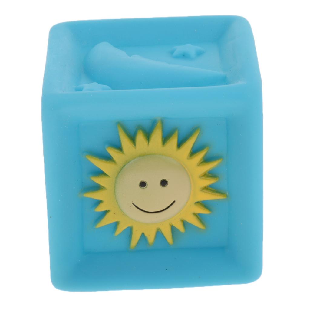 Baby Building Blocks Soft Stacking Squeeze Teether Chewing Toy 10pcs