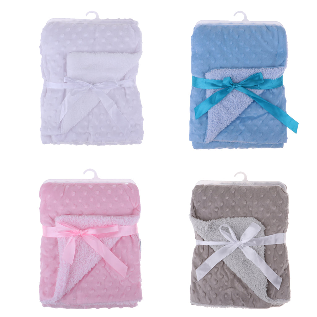 Baby Bubble Blanket Newborn Boys Girls Cot Blanket Comforter Wrap White