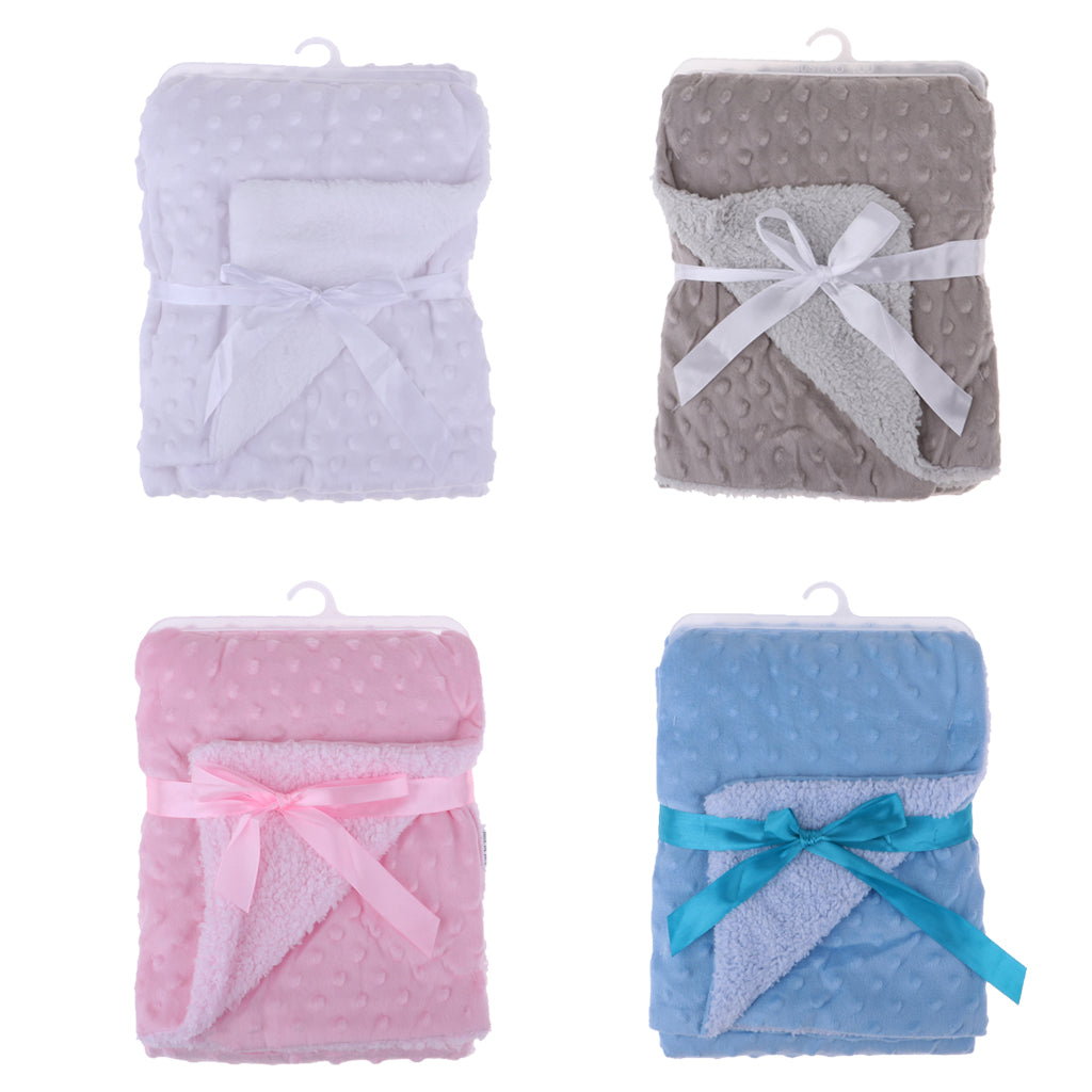 Baby Bubble Blanket Newborn Boys Girls Cot Blanket Comforter Wrap White