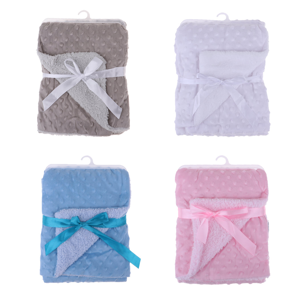 Baby Bubble Blanket Newborn Boys Girls Cot Blanket Comforter Wrap White