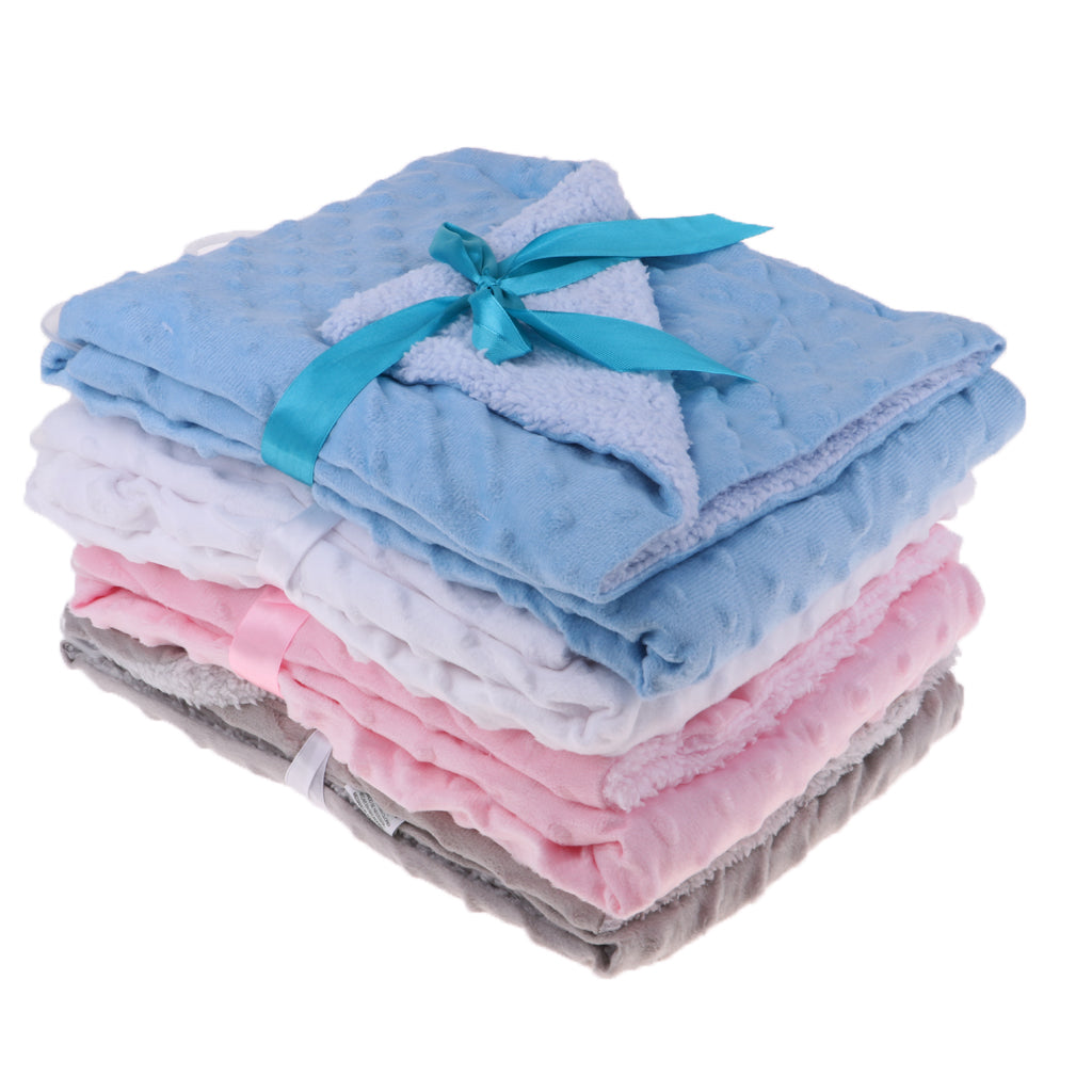 Baby Bubble Blanket Newborn Boys Girls Cot Blanket Comforter Wrap Blue