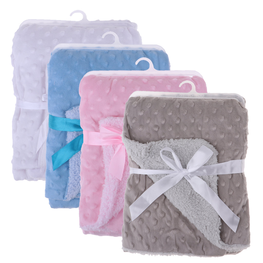 Baby Bubble Blanket Newborn Boys Girls Cot Blanket Comforter Wrap Blue