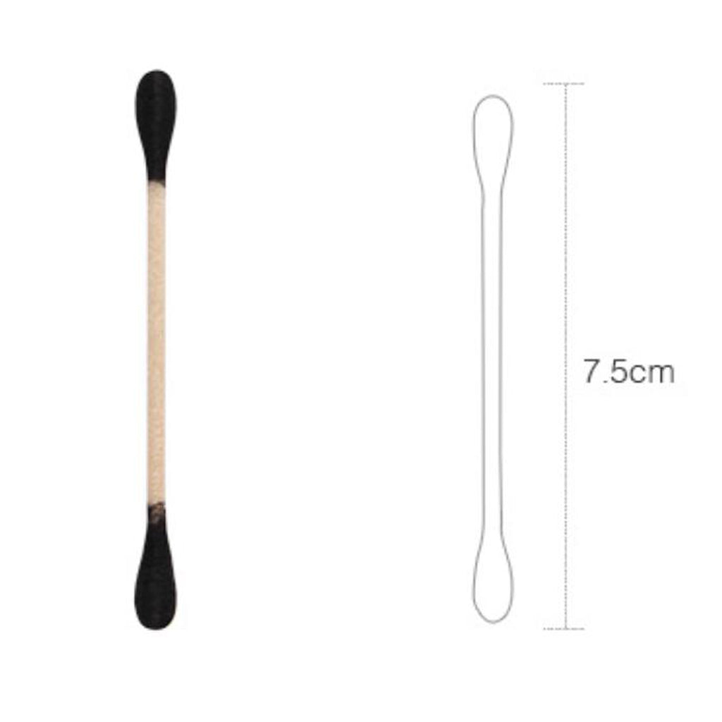 Double Heads Cotton Swabs, 500pcs, Black Color 3.0''