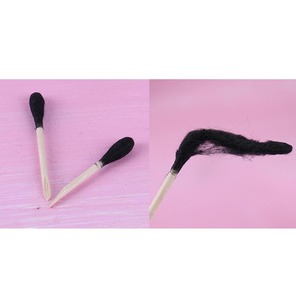 Double Heads Cotton Swabs, 500pcs, Black Color 3.0''