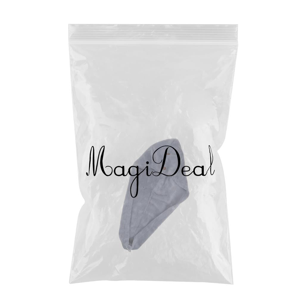 Microfiber Fast Drying Towel Turban Towel Wrap Bath Spa Head Cap Hat Blue
