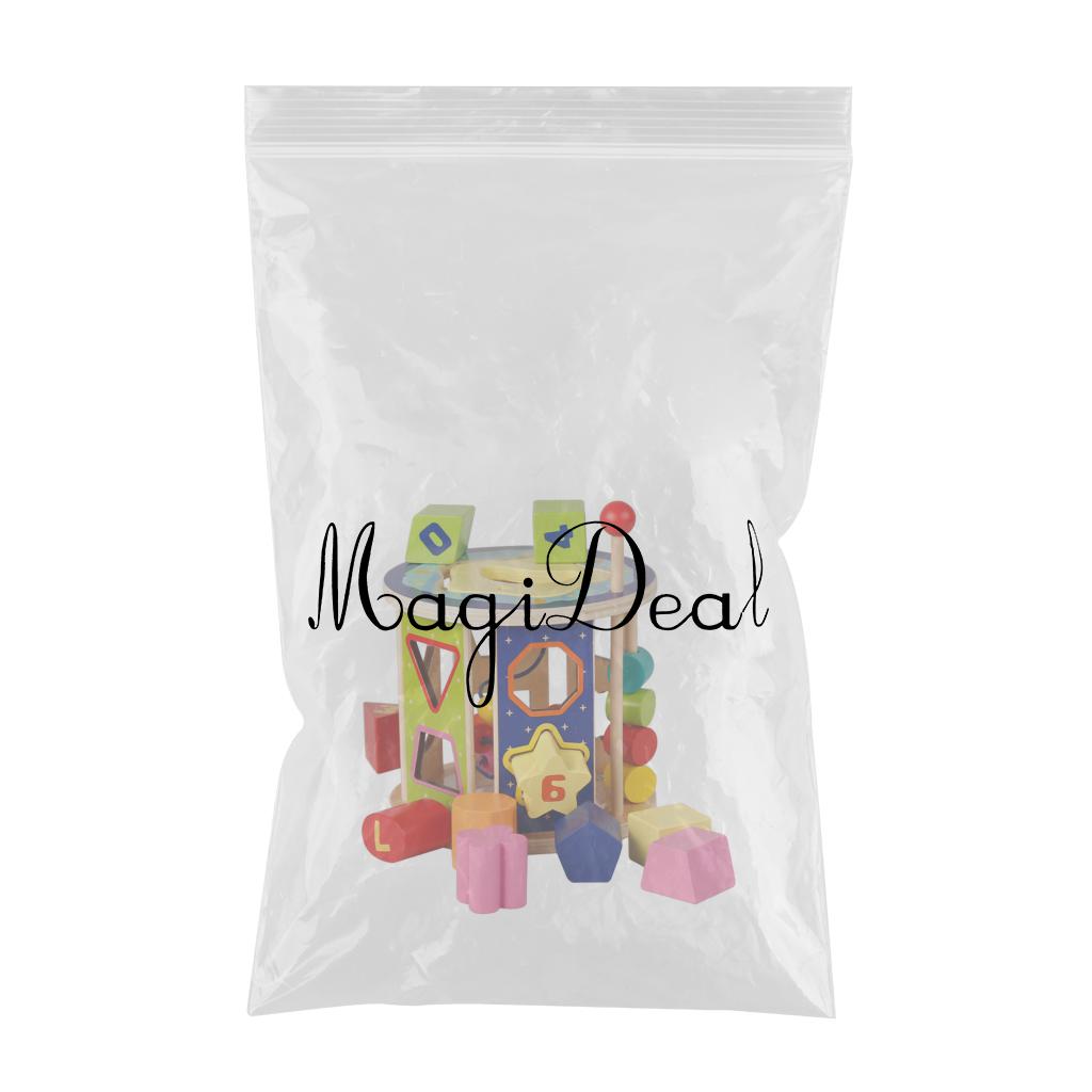 Multifunction Puzzle Education Colorful Beads Cube Wooden Educational Toy