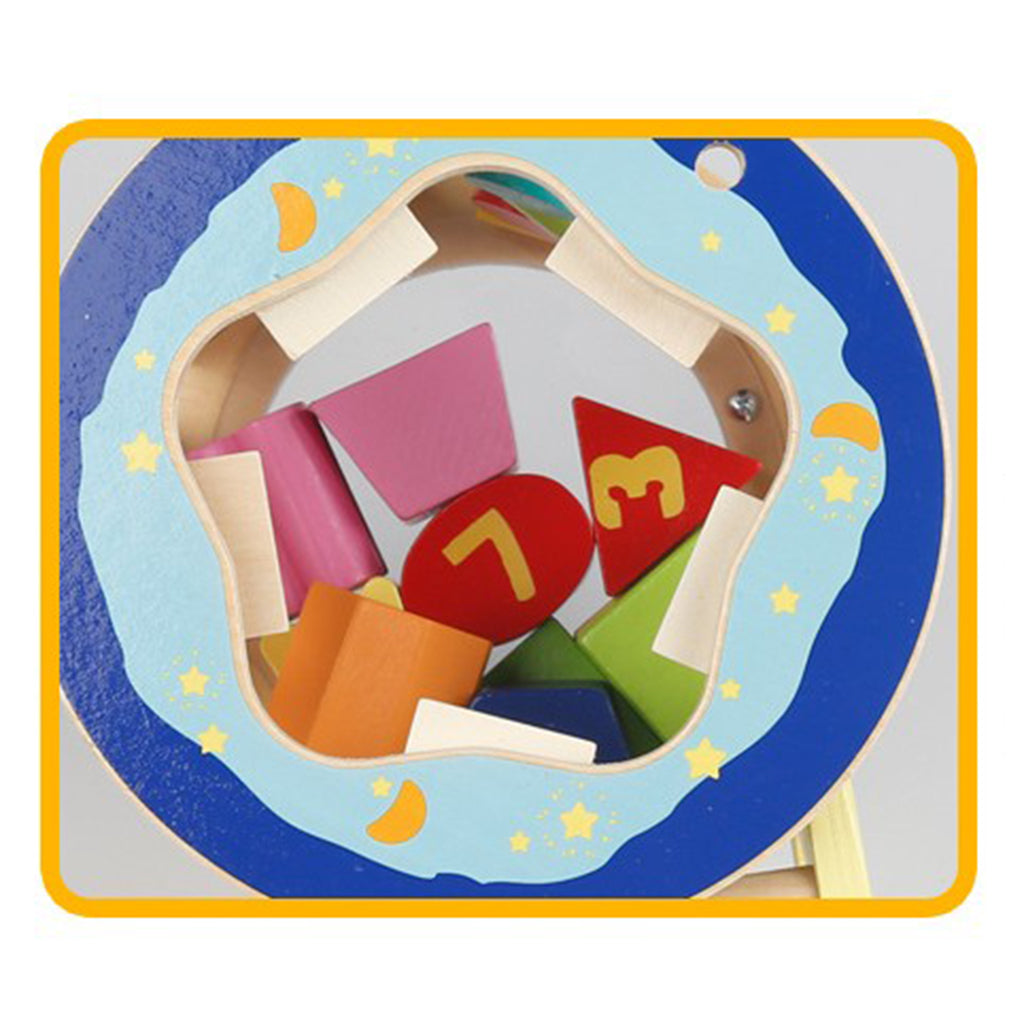 Multifunction Puzzle Education Colorful Beads Cube Wooden Educational Toy
