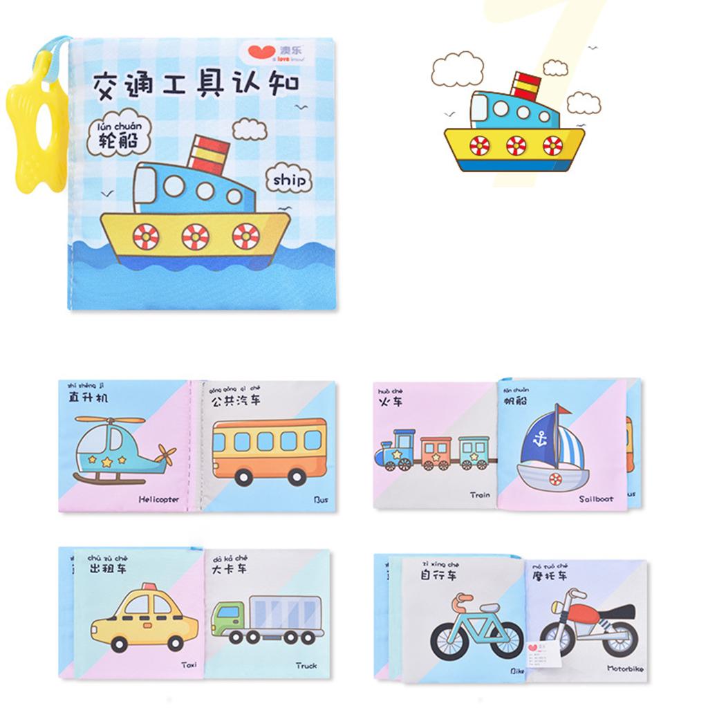 6 Pieces Soft Baby Cloth Book Early Educational Newborn Crib Toys