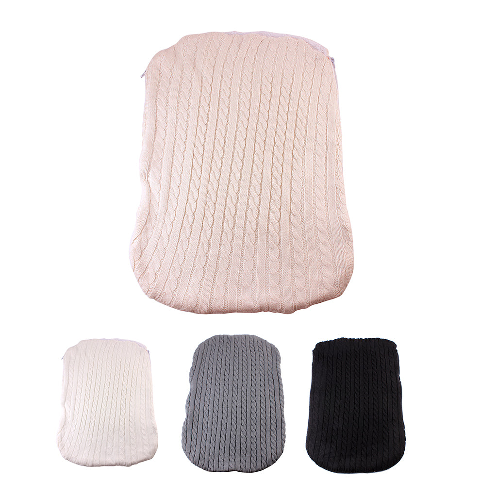 Baby Infant Knit Crochet Swaddle Wrap Swaddling Blanket Sleeping Bag Black