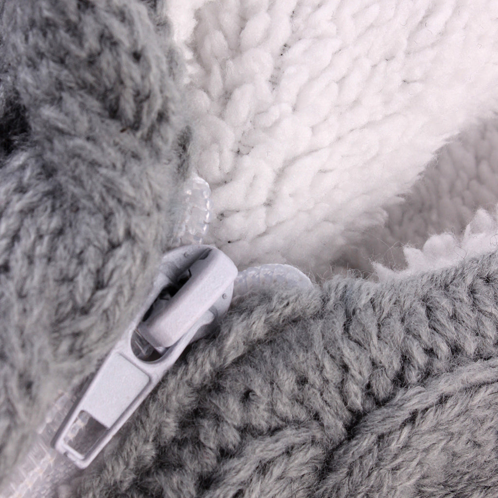 Baby Infant Knit Crochet Swaddle Wrap Swaddling Blanket Sleeping Bag Gray