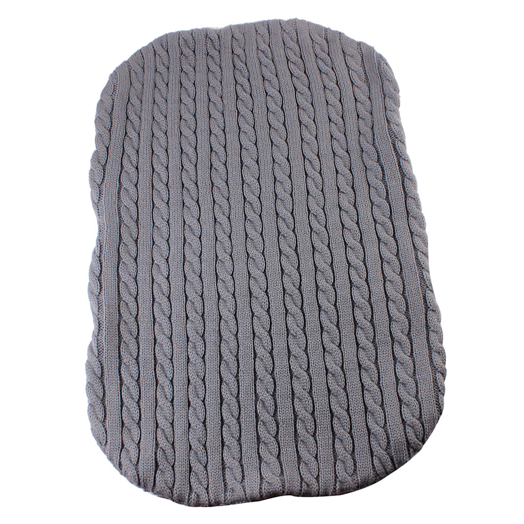 Baby Infant Knit Crochet Swaddle Wrap Swaddling Blanket Sleeping Bag Gray