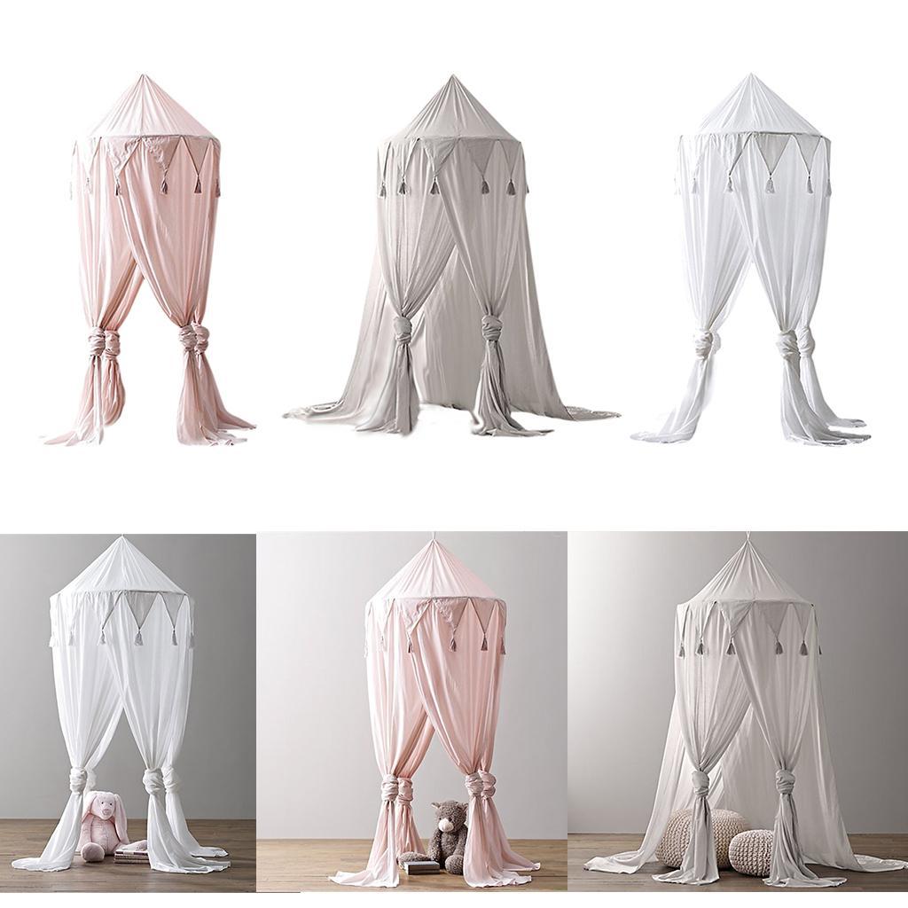 Baby Bed Canopy Netting Bedcover Mosquito Curtain Bedding Dome Reading Tent White