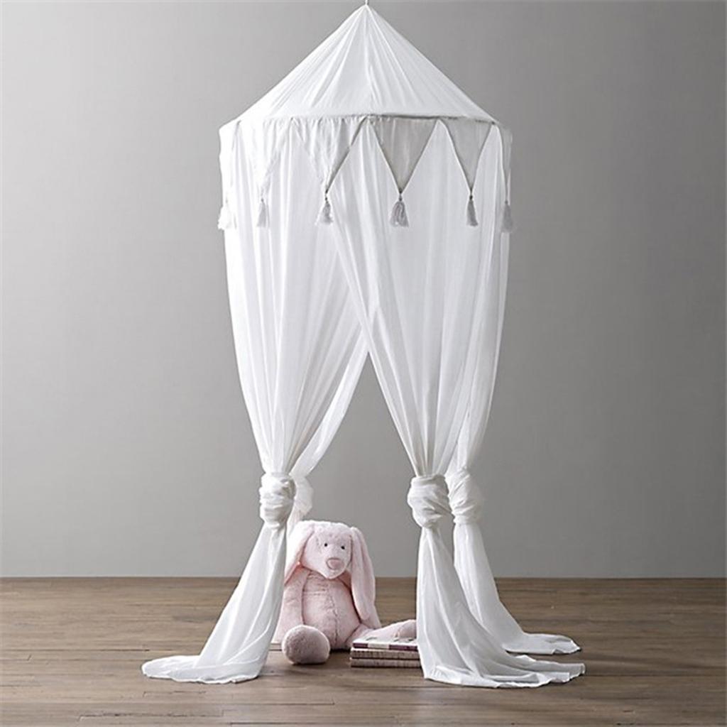 Baby Bed Canopy Netting Bedcover Mosquito Curtain Bedding Dome Reading Tent White
