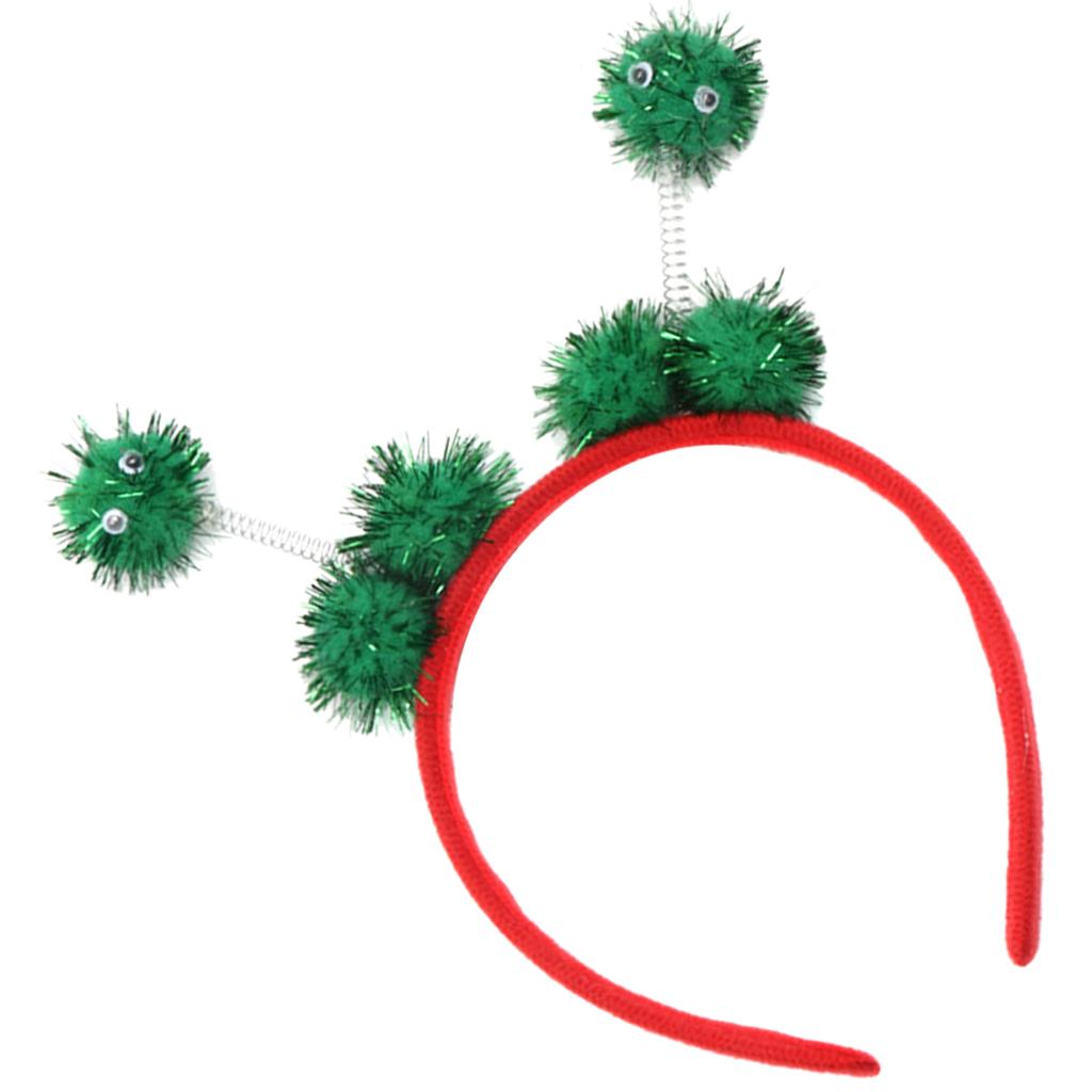 Kid Bee Pom Ball Headband Cosplay Costume Halloween Headwear Green