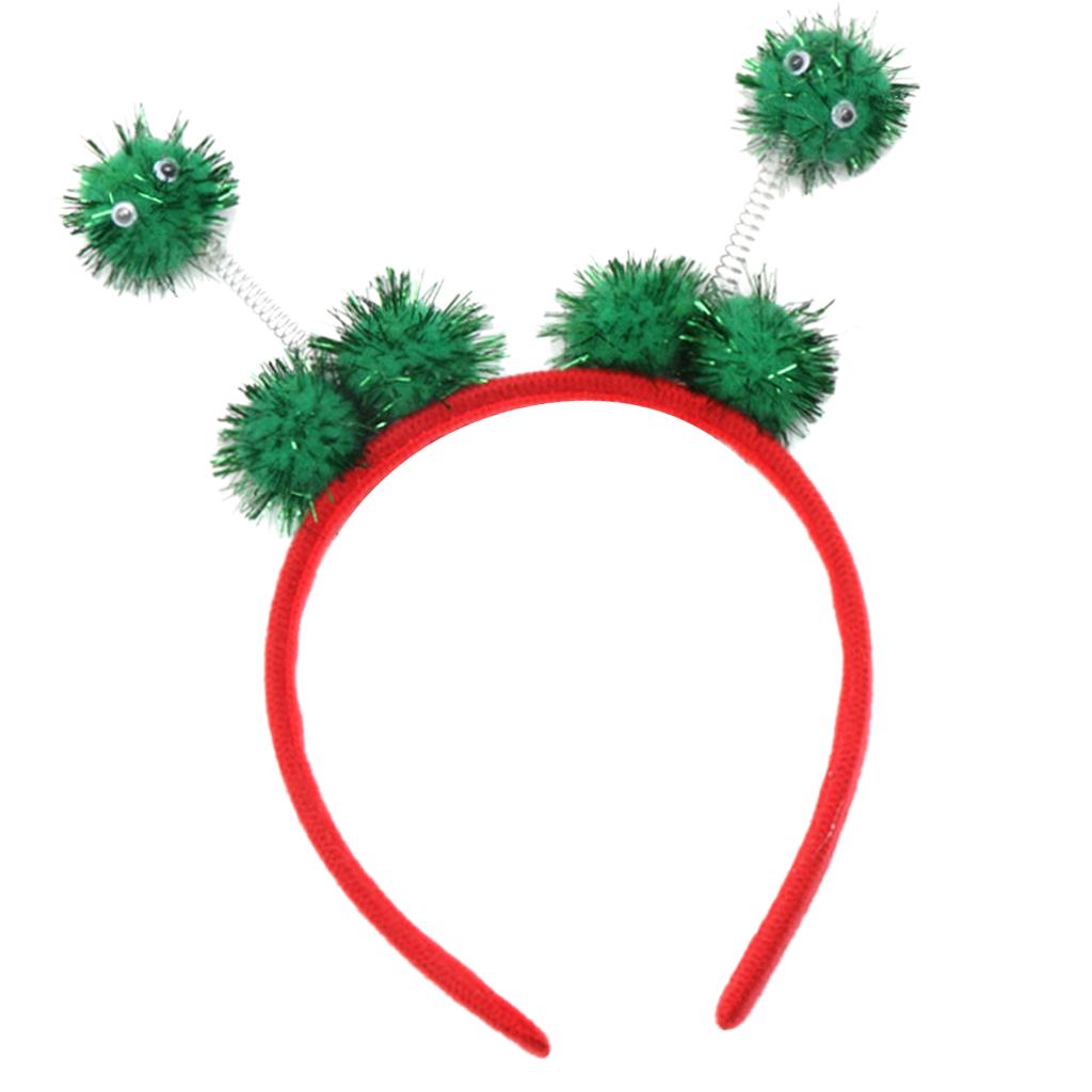 Kid Bee Pom Ball Headband Cosplay Costume Halloween Headwear Green