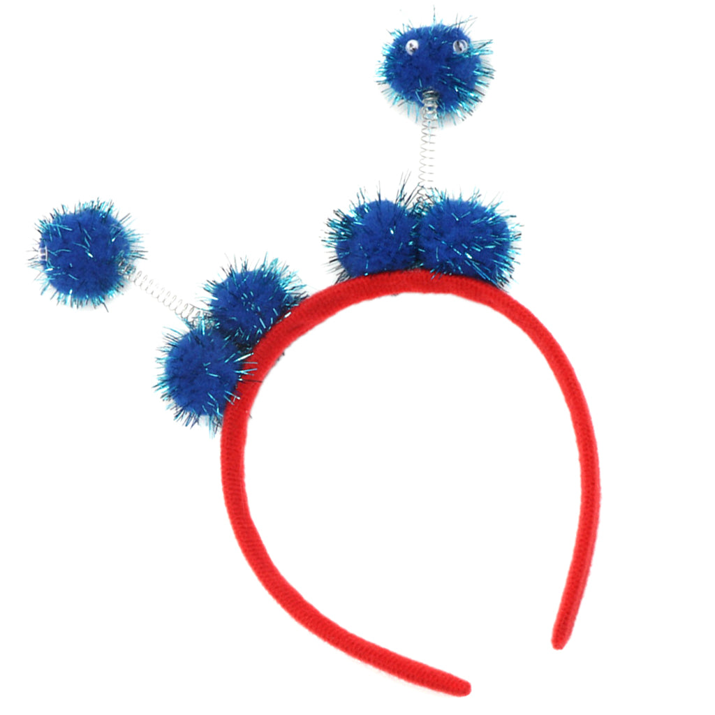 Kid Bee Pom Ball Headband Cosplay Costume Halloween Headwear Blue
