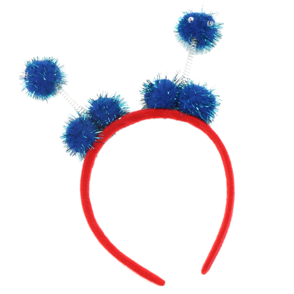 Kid Bee Pom Ball Headband Cosplay Costume Halloween Headwear Blue