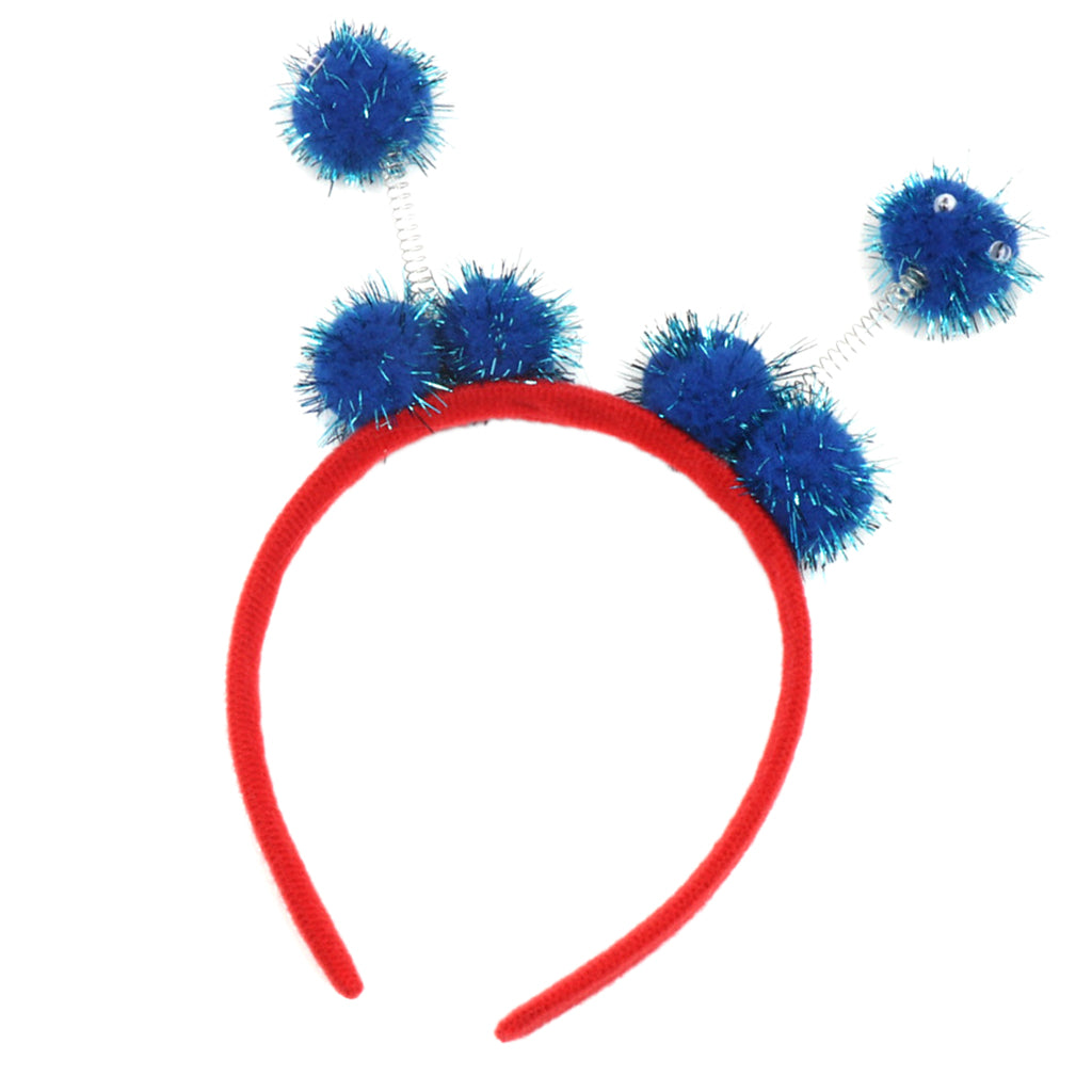 Kid Bee Pom Ball Headband Cosplay Costume Halloween Headwear Blue