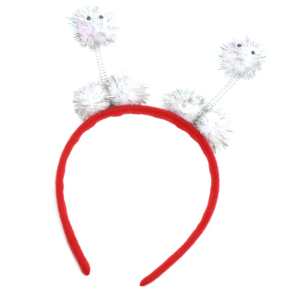 Kid Bee Pom Ball Headband Cosplay Costume Halloween Headwear White