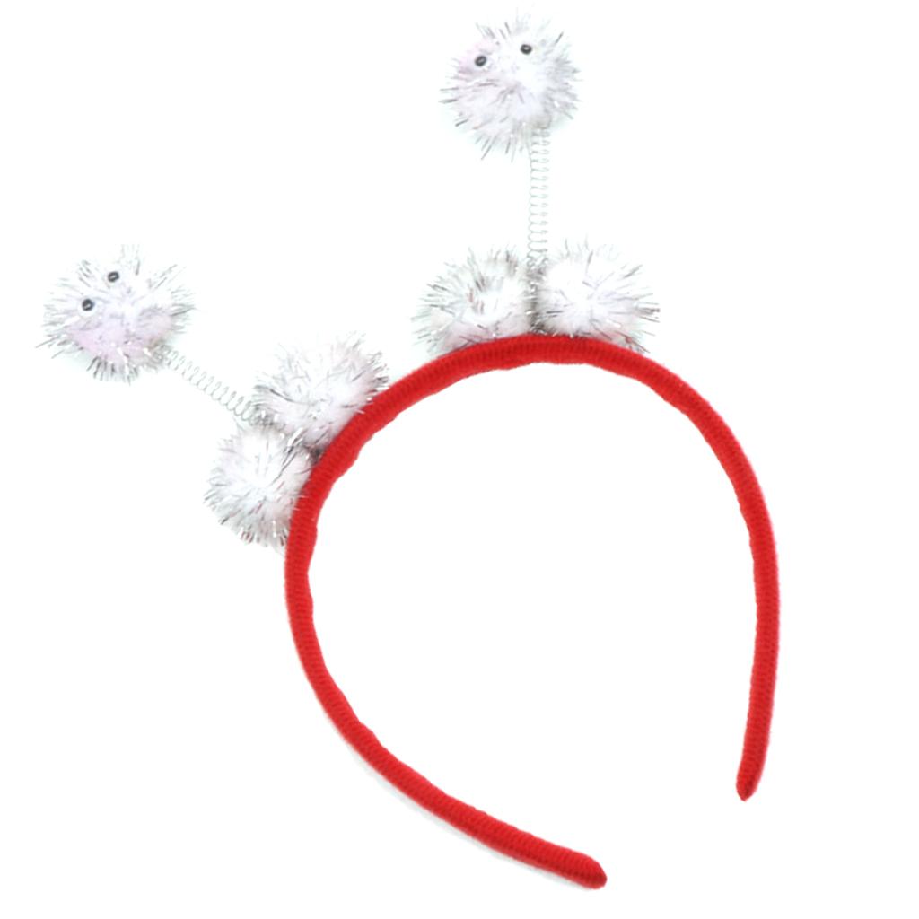Kid Bee Pom Ball Headband Cosplay Costume Halloween Headwear White