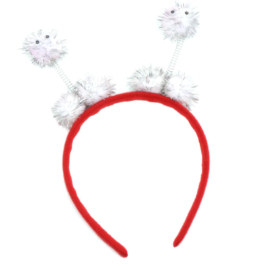 Kid Bee Pom Ball Headband Cosplay Costume Halloween Headwear White