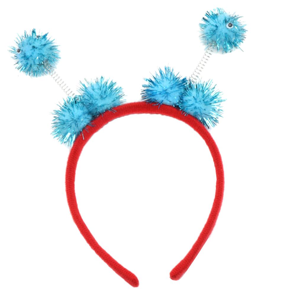Kid Bee Pom Ball Headband Cosplay Costume Halloween Headwear Light Blue