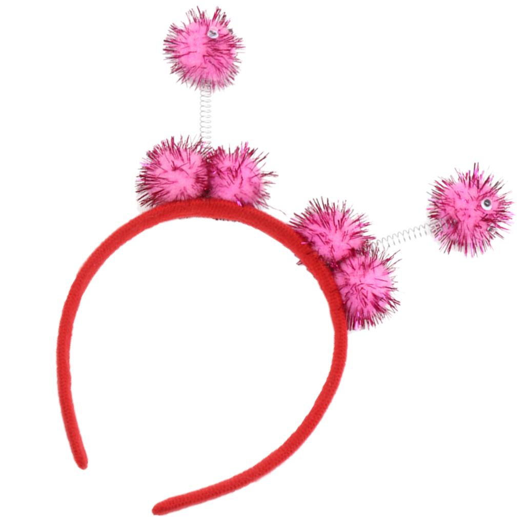 Kid Bee Pom Ball Headband Cosplay Costume Halloween Headwear Light Pink